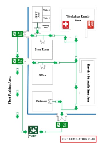 Fire Evacuation Plan | EdrawMax Templates