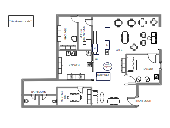 Coffee Shop Floor Plan | EdrawMax Templates