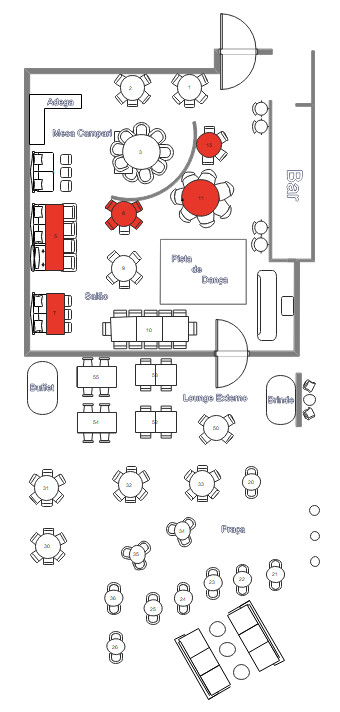 Urus Restaurant Floor Plan