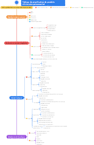 Carte mentale de classification des produits