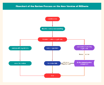 Flowchart of Content Review on REDnote