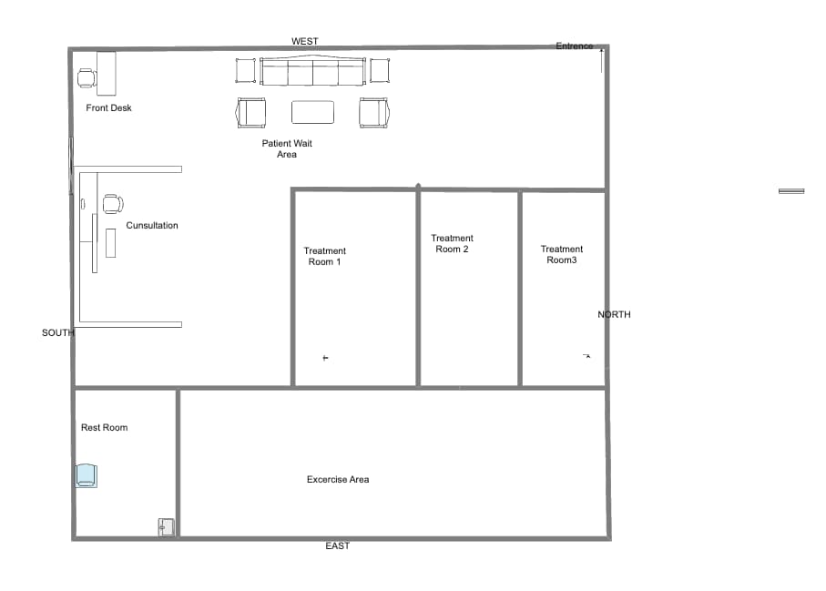 Physical Therapy Clinic Floor Plan | EdrawMax Templates