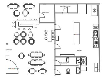 Restaurant Floor Plan | EdrawMax Templates