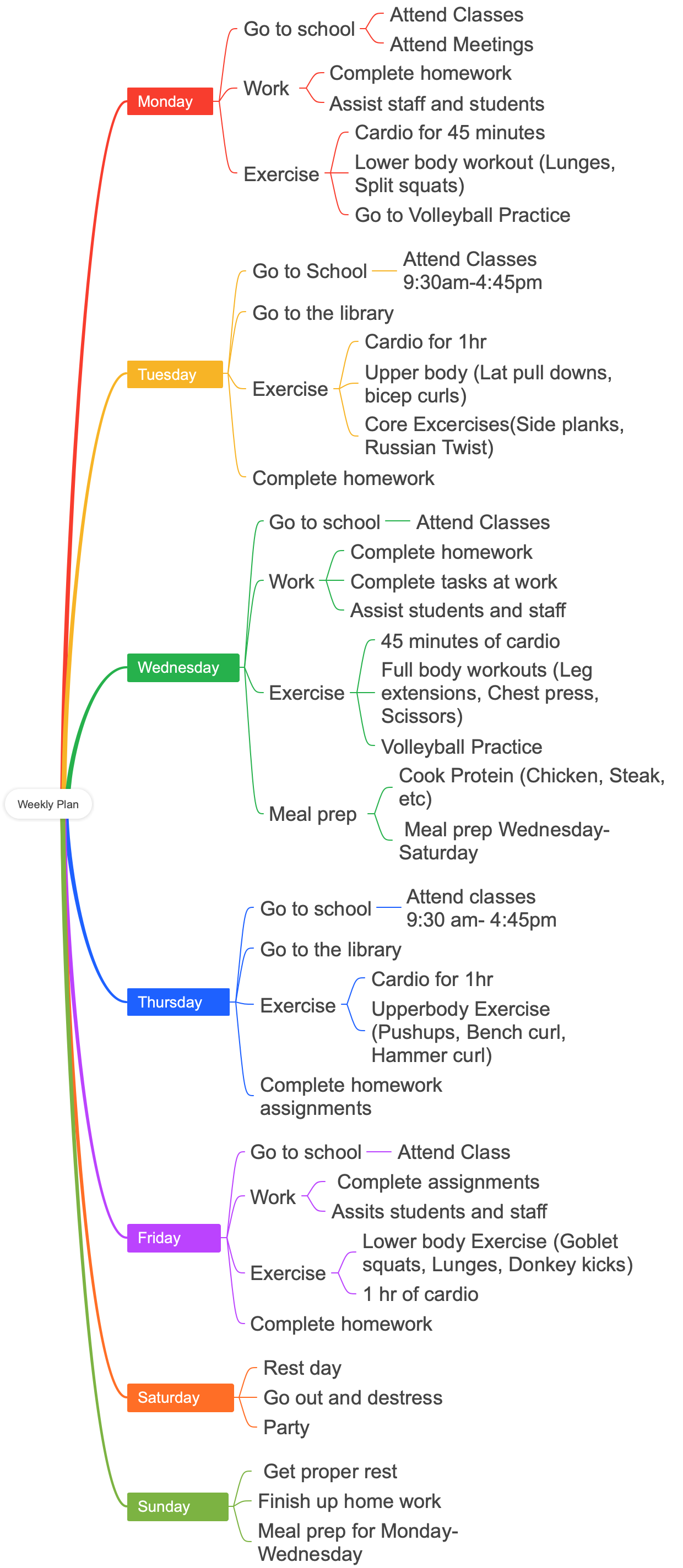 Weekly Plan