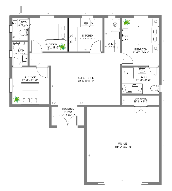 1500 sq ft House Plan