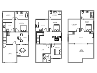 3 Story 25x48 house plan