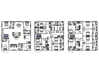 3 story 50x50 house plan