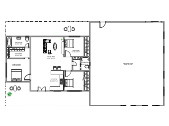 85x45 Barndominium Floor Plan