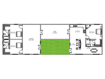 110x33 Barndominium Floor Plan