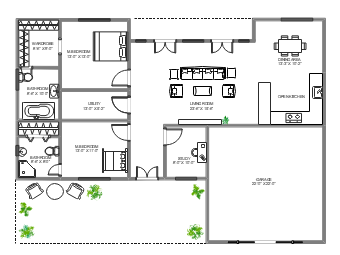 58x42 Barndominium Floor Plan