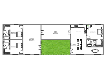 110 x33 Barndominium Floor Plan
