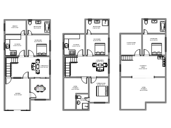 3 Story 25x48 House Plan