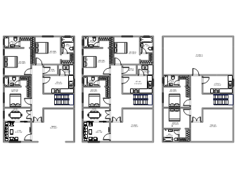 3 story 40x60 House Plan