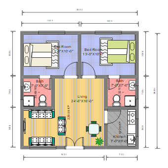 26X26 House Plan