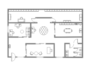 Office Layout with Kitchen