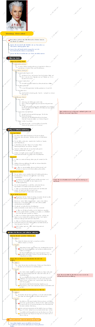 Mindmap „Mein Leben“.