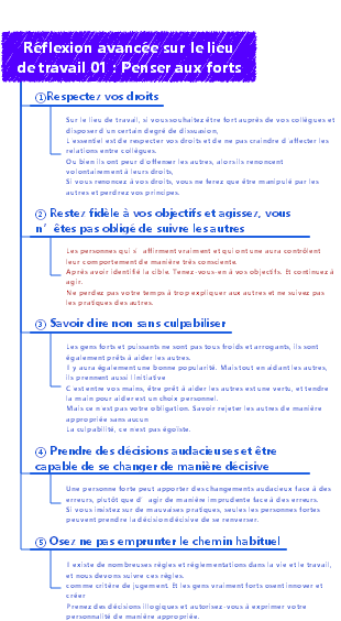 Réflexion de haut niveau des élites du lieu de travail 01 Réflexion forte