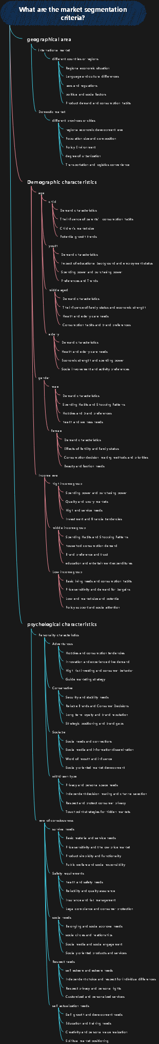 What are the market segmentation criteria
