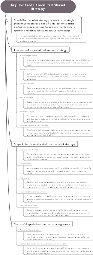Key Points of a Specialized Market Strategy
