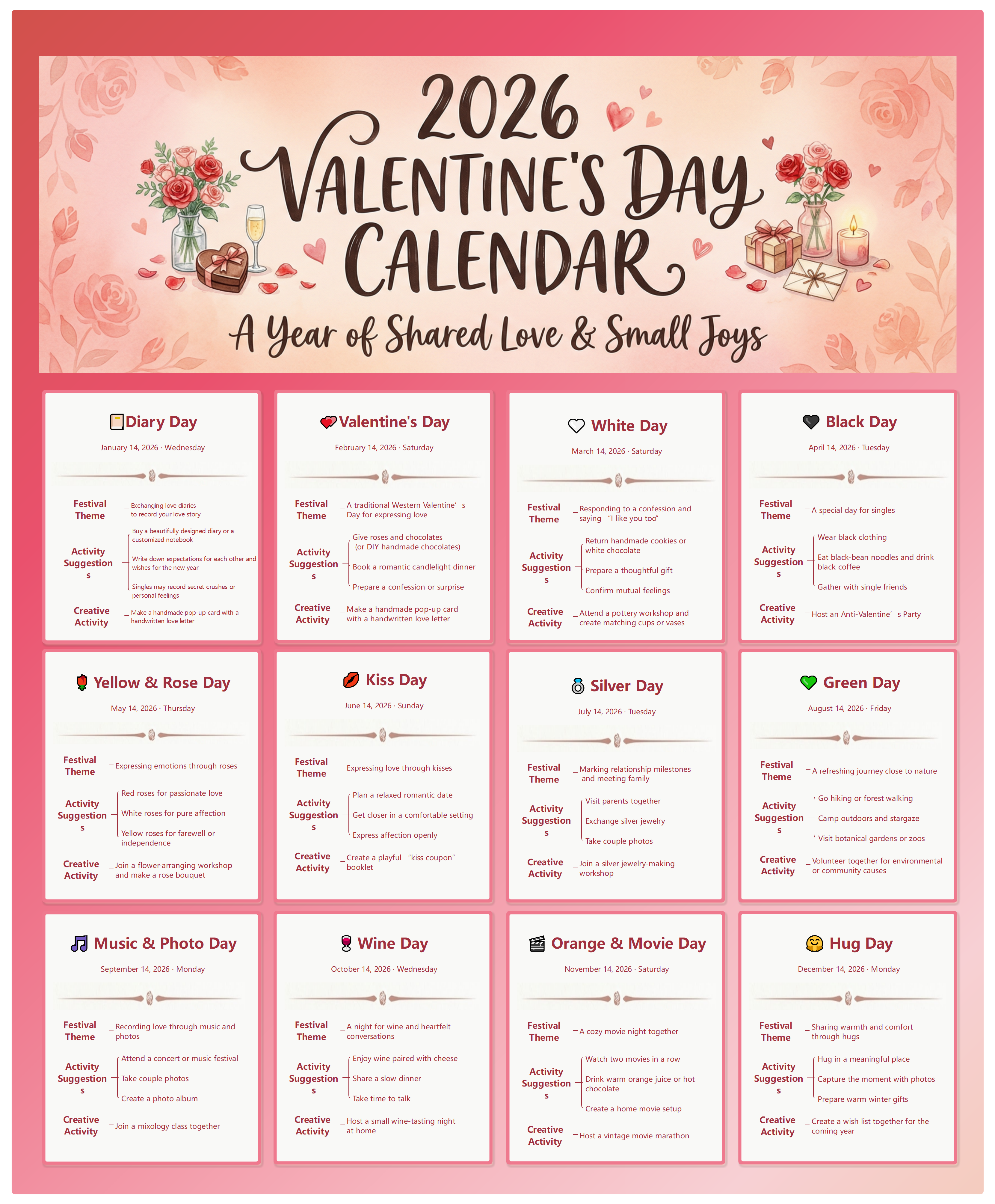 2026 Valentine's Day Calendar