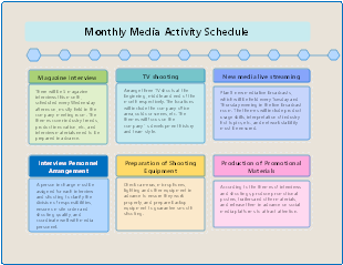 Monthly Media Activity Schedule