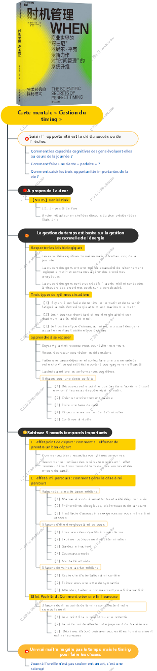 Carte mentale « Gestion du timing »