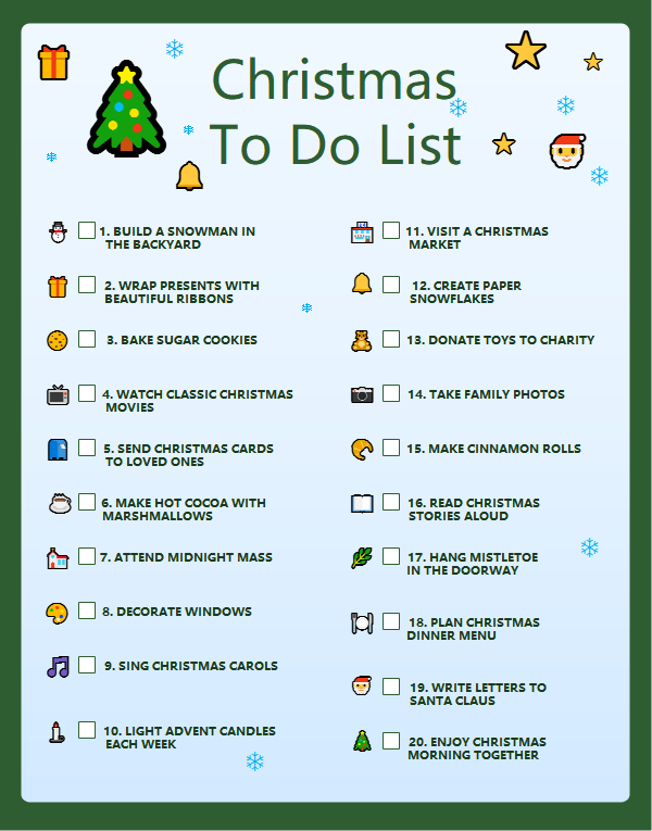 Christmas To-Do List
