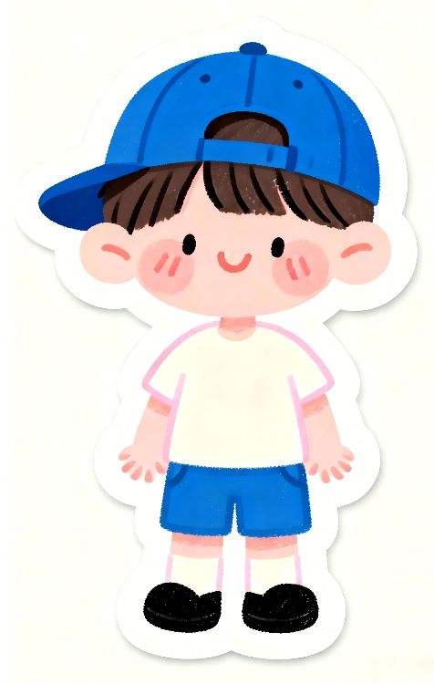 Boy in a Blue Cap Illustration