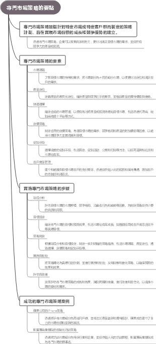 專門市場策略的要點