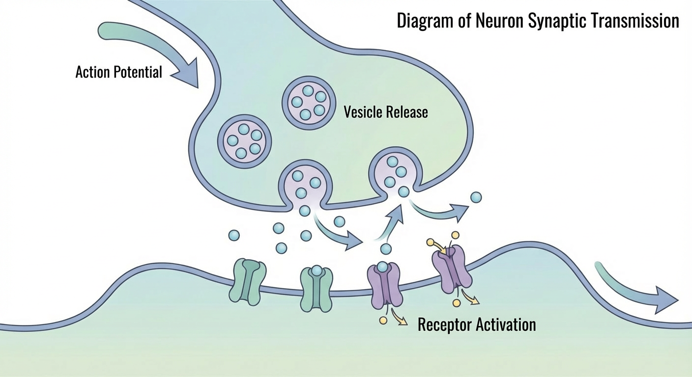 Neuron Synaptic Transmission Diagram