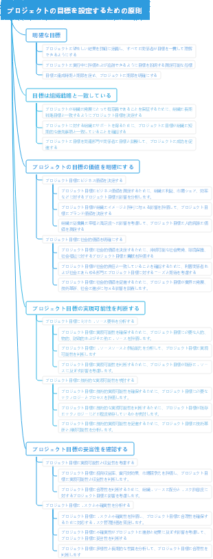 プロジェクトの目標を設定するための原則