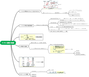 ウイルス感染と免疫のマインドマップ