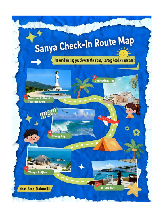 Sanya Island Route Map | EdrawMax Templates