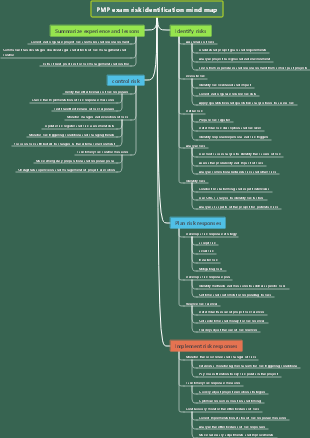 PMP exam risk identification mind map