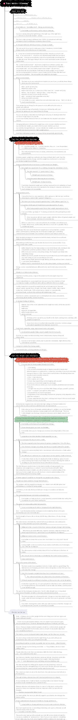 Mini Habits·Slimming Reading Notes