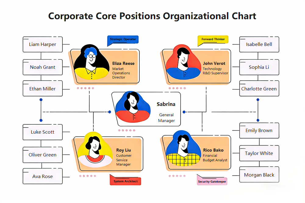 Corporate Core Positions Organizational Chart