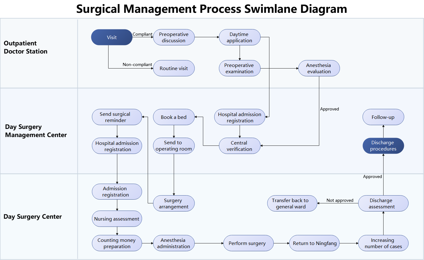 Day Surgery Workflow Diagram
