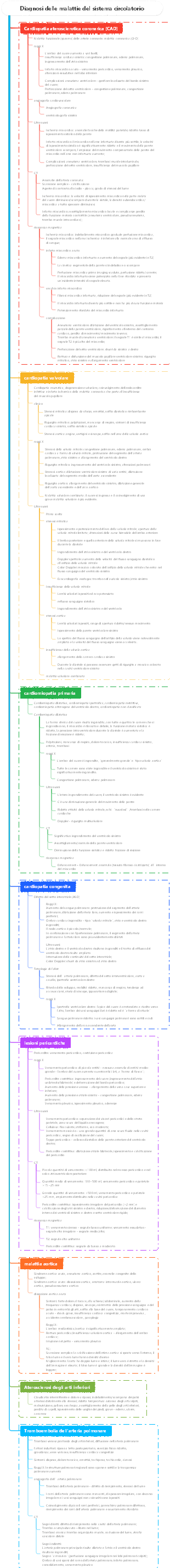 Imaging medico diagnosi delle malattie del sistema circolatorio