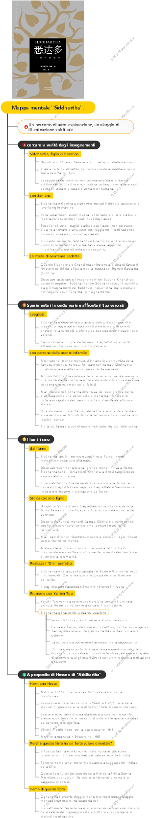 Mappa mentale Siddhartha.