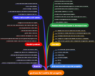 gestione dell'ambito del progetto