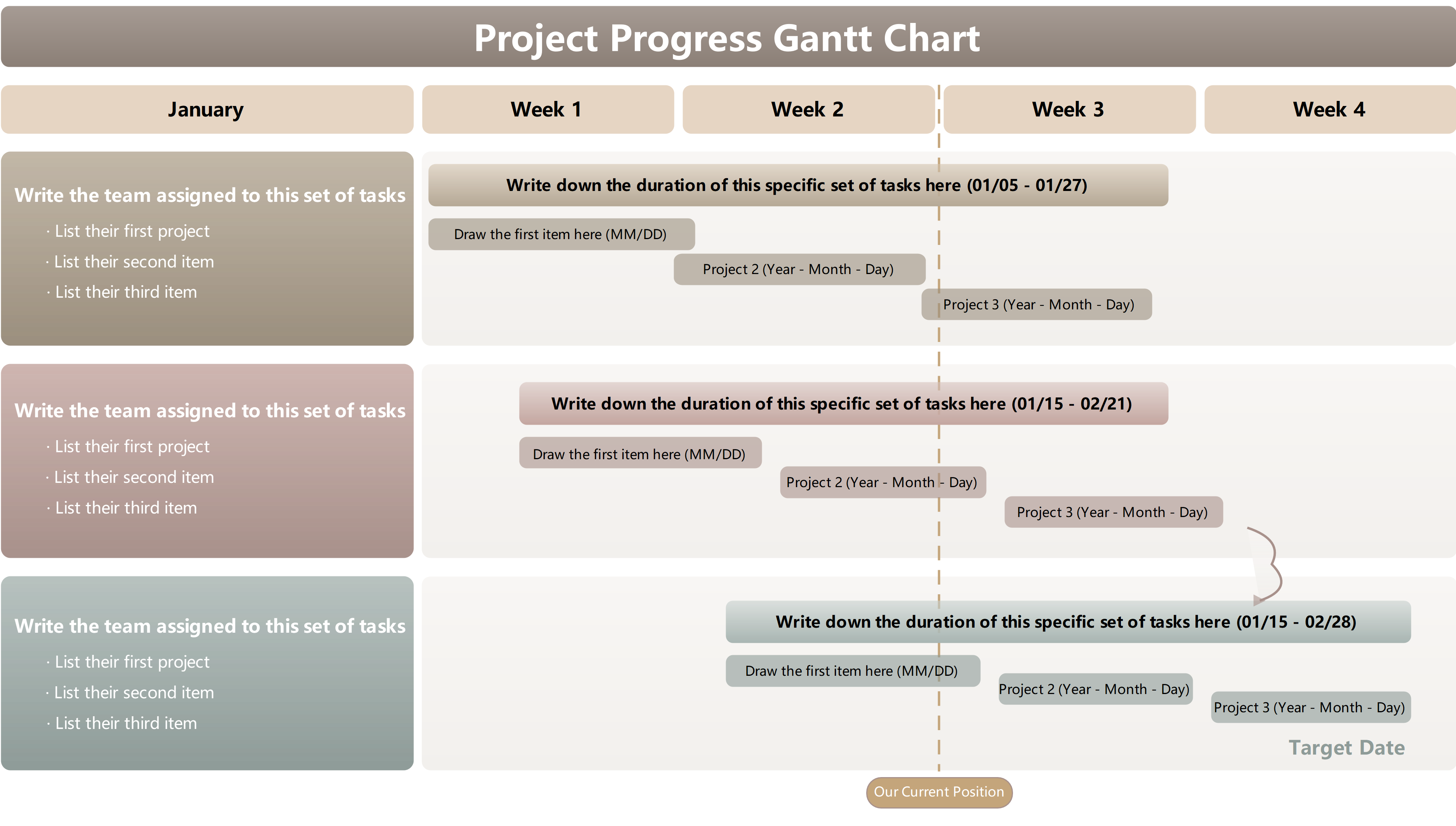 Project Progress Gantt Chart Example