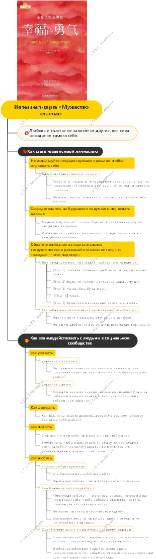 Интеллект-карта «Мужество счастья»