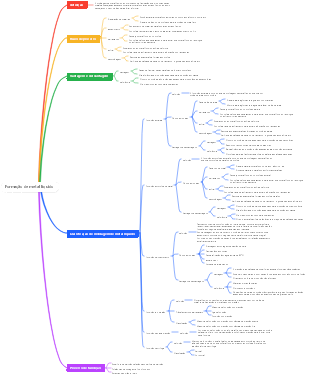 Mapa mental do processo de fabricação de moldagem de metal líquido