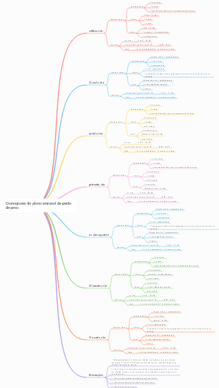 Cronograma do plano semanal de perda de peso