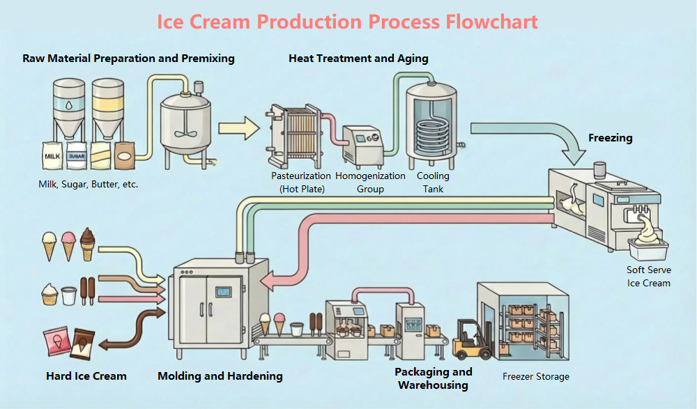 Ice Cream Production Process Flowchart