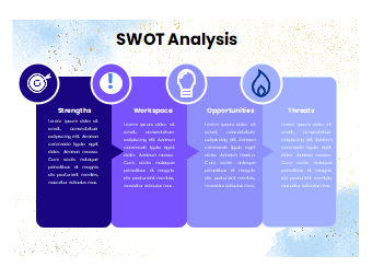 Columns Style SWOT Analysis Template