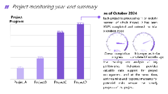 Project Monitoring Mid-Year Summary PPT Single Page