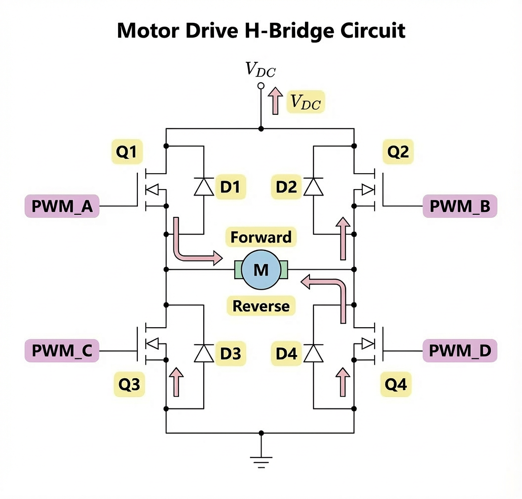 Motor Drive H-Bridge Circuit | EdrawMax Templates