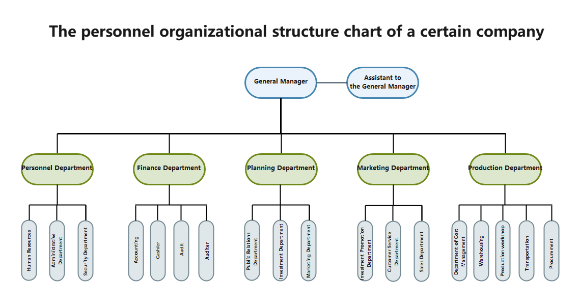 Company Personnel Organizational Structure Chart
