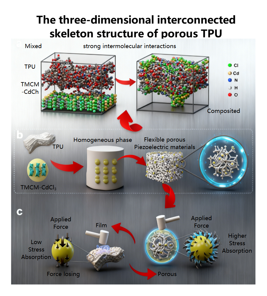Piezoelectric Material Composition and Stress Absorption Process